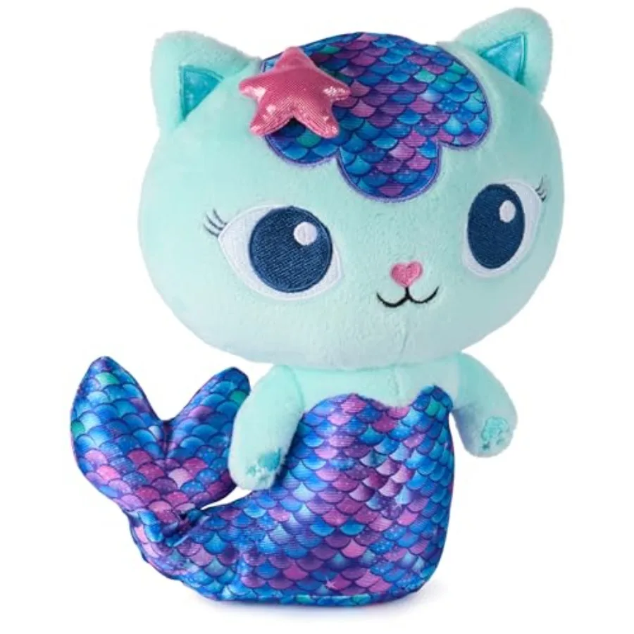 Gabby's Dollhouse, Fin-Tastic Mercat, Premium Plush Toy, 10-Inch Tall Stuffed Animal with Moving Mermaid Tail, Toys for Girls a
Gabby's Dollhouse, Fin-Tastic Mercat, Premium Plush Toy, 10-Inch Tall Stuffed Animal with Moving Mermaid Tail, Toys for Girls a