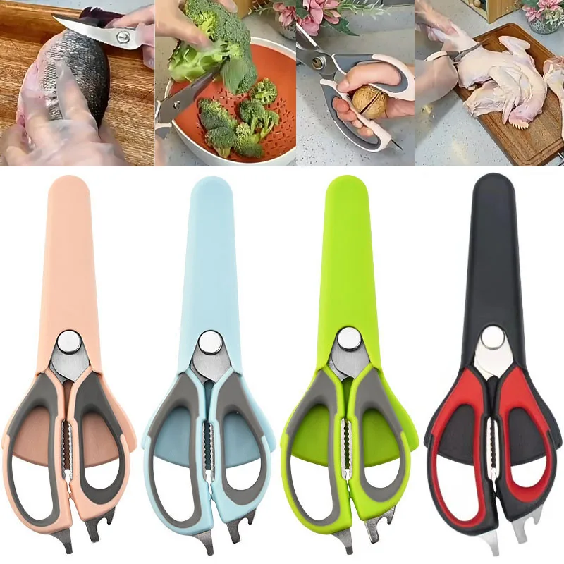 1pc Multi-Functional Stainless Steel Magnetic Kitchen Scissors Detachable Home Chicken Bone Food Scissors For Meat Vegetables
1pc Multi-Functional Stainless Steel Magnetic Kitchen Scissors Detachable Home Chicken Bone Food Scissors For Meat Vegetables