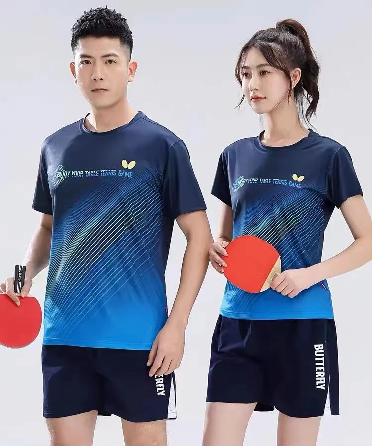 Customized a set of men's and women's table tennis shorts quick dry breathable half sleeve can be printed LOGO
Customized a set of men's and women's table tennis shorts quick dry breathable half sleeve can be printed LOGO