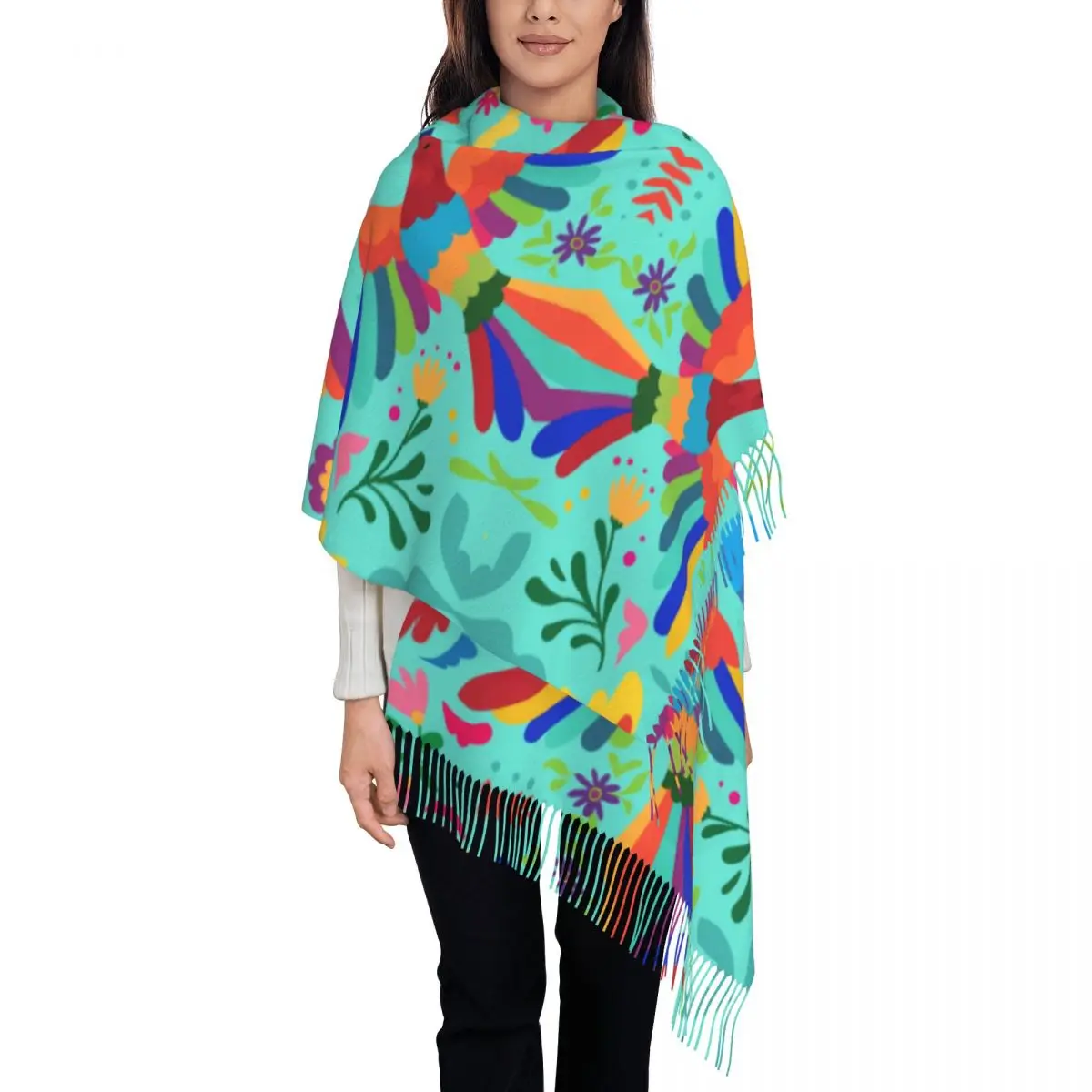 Best Art Mexican Embroidery Floral Carnaval Seamless Tassel Scarf Winter Fall Warm Shawl Wrap Lady Traditional Mexico Scarves
Best Art Mexican Embroidery Floral Carnaval Seamless Tassel Scarf Winter Fall Warm Shawl Wrap Lady Traditional Mexico Scarves