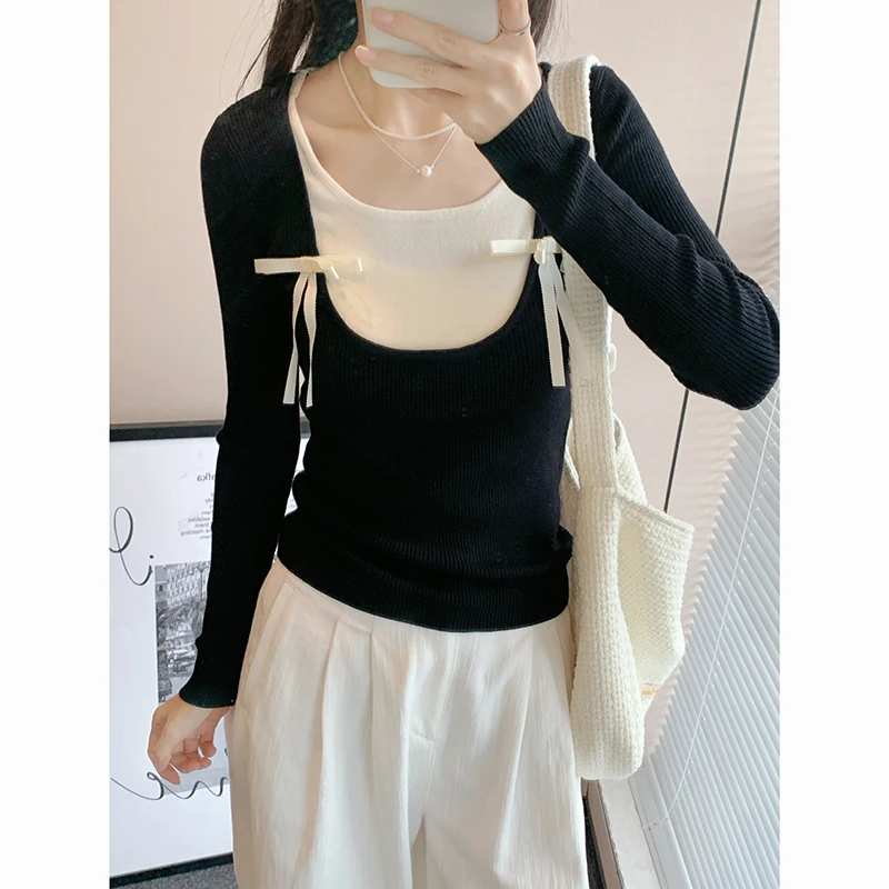 Amyy Knot Color Blo Long Sve Knitted Sweater Women's Slim Fit Sweet And Spicy Top New Arrival Autumn 2024
Amyy Knot Color Blo Long Sve Knitted Sweater Women's Slim Fit Sweet And Spicy Top New Arrival Autumn 2024