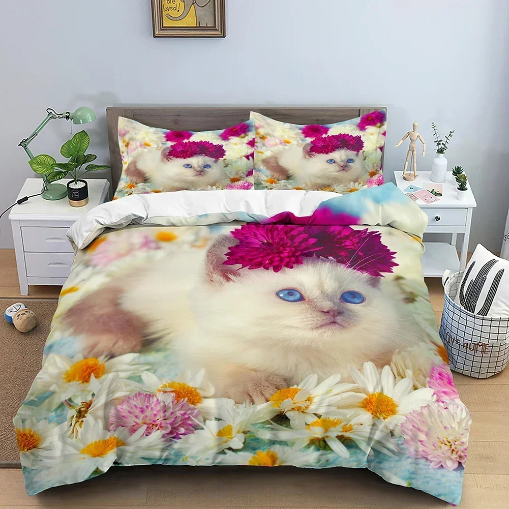 Animals Duvet Cover Set Cute Cat Comfortable Duvet Quilt Cover Pillowcase Bedding Set Children Bedroom Decoration Home Textile
Animals Duvet Cover Set Cute Cat Comfortable Duvet Quilt Cover Pillowcase Bedding Set Children Bedroom Decoration Home Textile