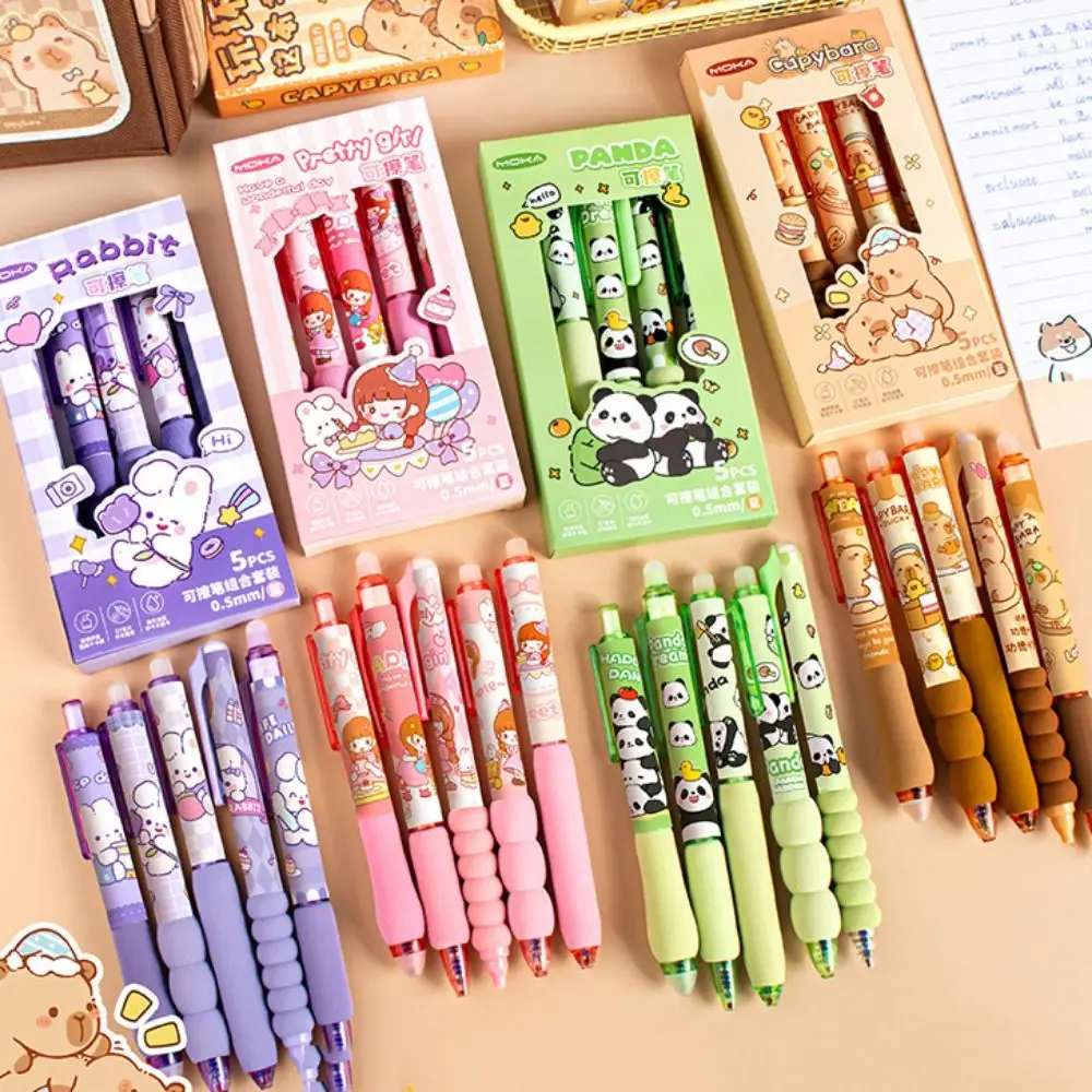 5pcs Cartoon Blue Ink Erasable Pens INS 0.5mm Erasable Gel Pen Cute Aesthetic Neutral Pen Writing Supplies
5pcs Cartoon Blue Ink Erasable Pens INS 0.5mm Erasable Gel Pen Cute Aesthetic Neutral Pen Writing Supplies