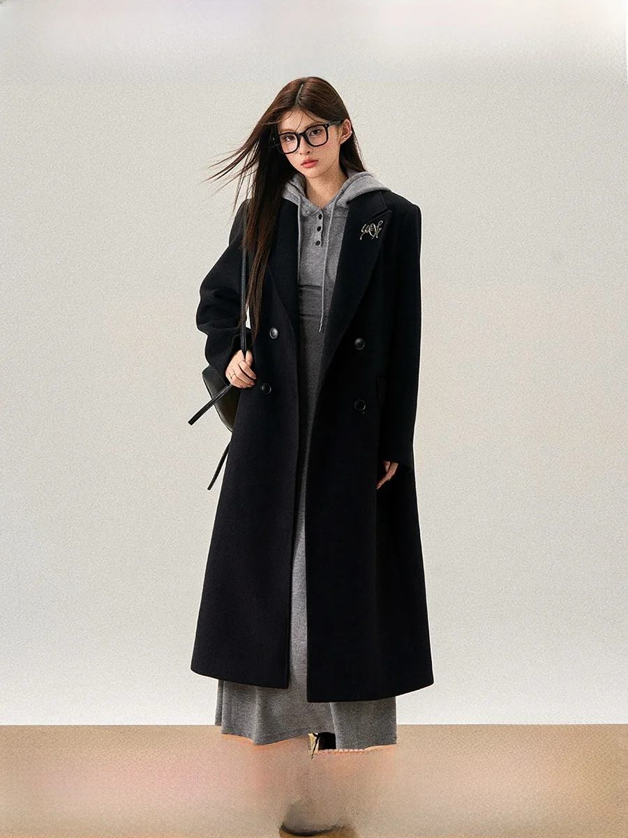 Женское длинное свободное зимнее шерстяное пальто Westayone Ele Busin Sle, двубортное, из смесовой ткани (полиэстер/хлопок)
Женское длинное свободное зимнее шерстяное пальто Westayone Ele Busin Sle, двубортное, из смесовой ткани (полиэстер/хлопок)