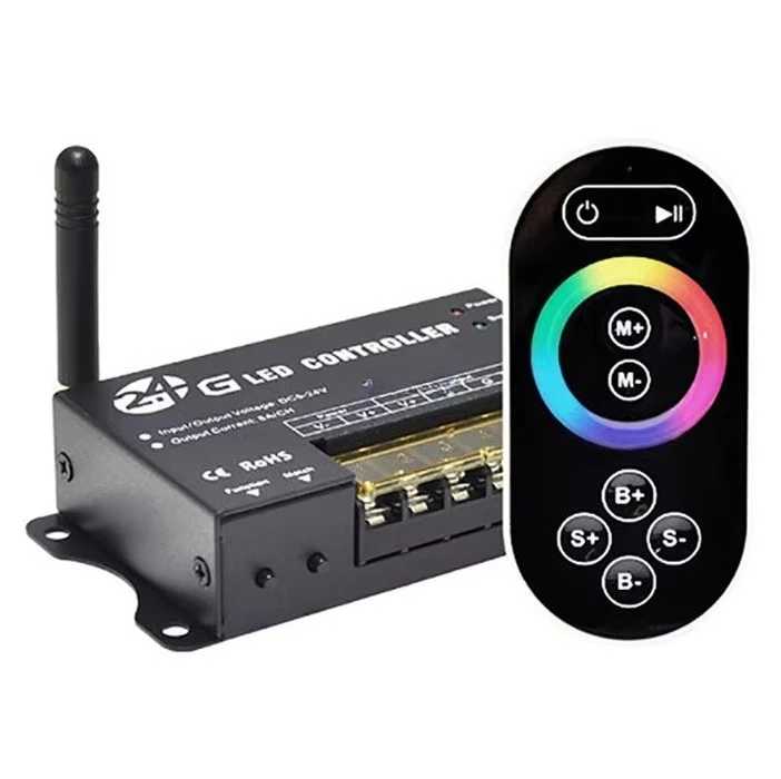 Беспроводной контроллер RGB 2,4G, цветная световая полоса, цветовое сортирование, мощный контроллер 24А, контроллер модуля 5-24 В
Беспроводной контроллер RGB 2,4G, цветная световая полоса, цветовое сортирование, мощный контроллер 24А, контроллер модуля 5-24 В