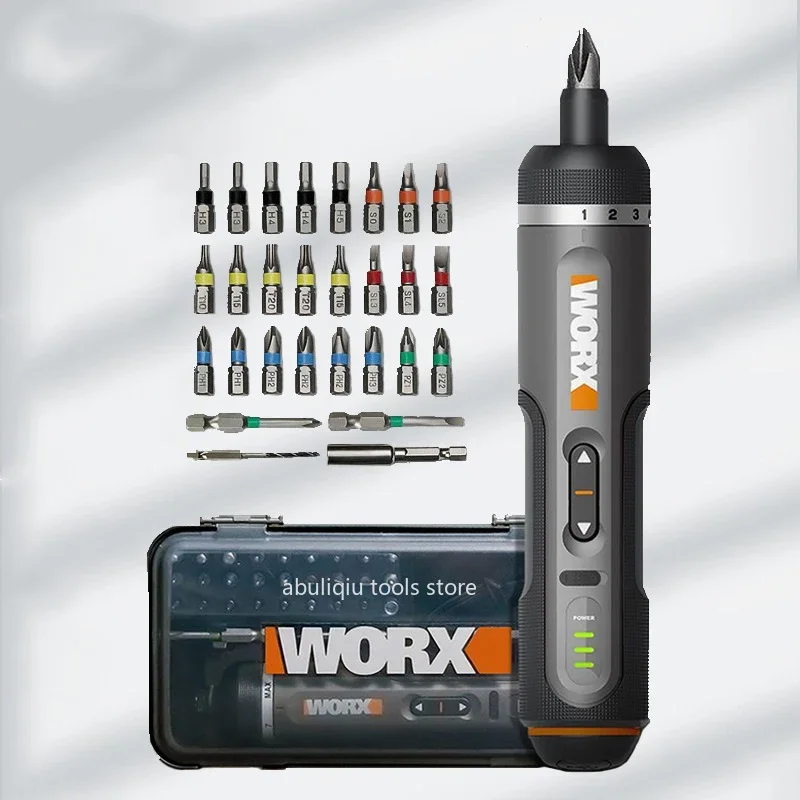 WORX WX242 Беспроводная электрическая отвертка Набор электрических отверток Умная перезаряжаемая с 30-битной набором электрических дрелей Инструменты
WORX WX242 Беспроводная электрическая отвертка Набор электрических отверток Умная перезаряжаемая с 30-битной набором электрических дрелей Инструменты