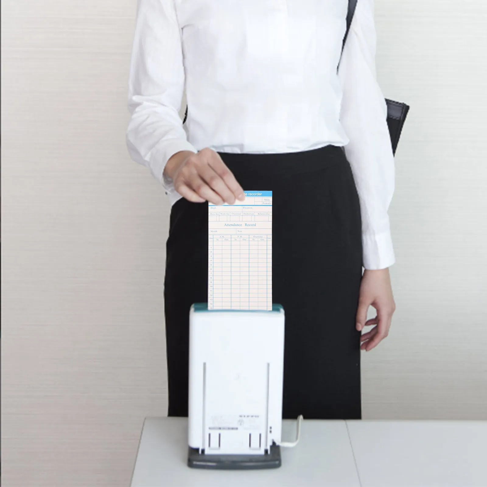 Double-Sided Time Cards Paper For Office Attendance Tracking Employee Punch Cards Sheets English Edition Work Clock In