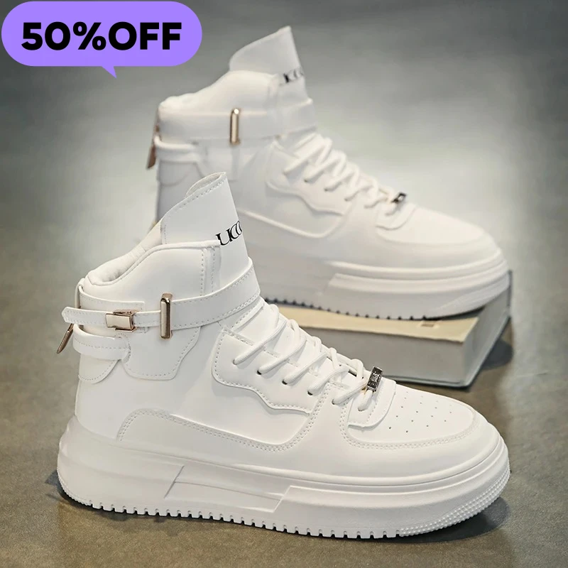 Мужские кроссовки на платформе, удобные кожаные кроссовки на шнуровке, мужские кроссовки цвета хаки, простой дизайн, мужская обувь для скейтбординга, модная обувь с высоким верхом
Мужские кроссовки на платформе, удобные кожаные кроссовки на шнуровке, мужские кроссовки цвета хаки, простой дизайн, мужская обувь для скейтбординга, модная обувь с высоким верхом