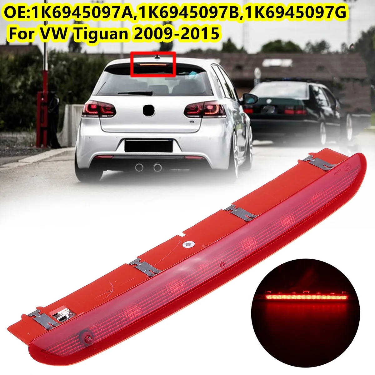RED LED Brake High Mount Third Brake Stop Light Lamp For VW Tiguan 2009 2010 2011 2012 2013 2014 2015 Brake Light 1K6945097A
RED LED Brake High Mount Third Brake Stop Light Lamp For VW Tiguan 2009 2010 2011 2012 2013 2014 2015 Brake Light 1K6945097A