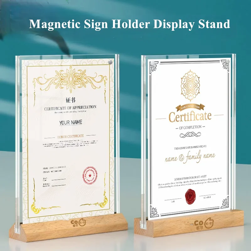 A4 210x297mm Magnetic Wood Base Picture Photo Advertising Poster Frame Menu Price List Holder Acrylic Sign Holder Display Stand
A4 210x297mm Magnetic Wood Base Picture Photo Advertising Poster Frame Menu Price List Holder Acrylic Sign Holder Display Stand