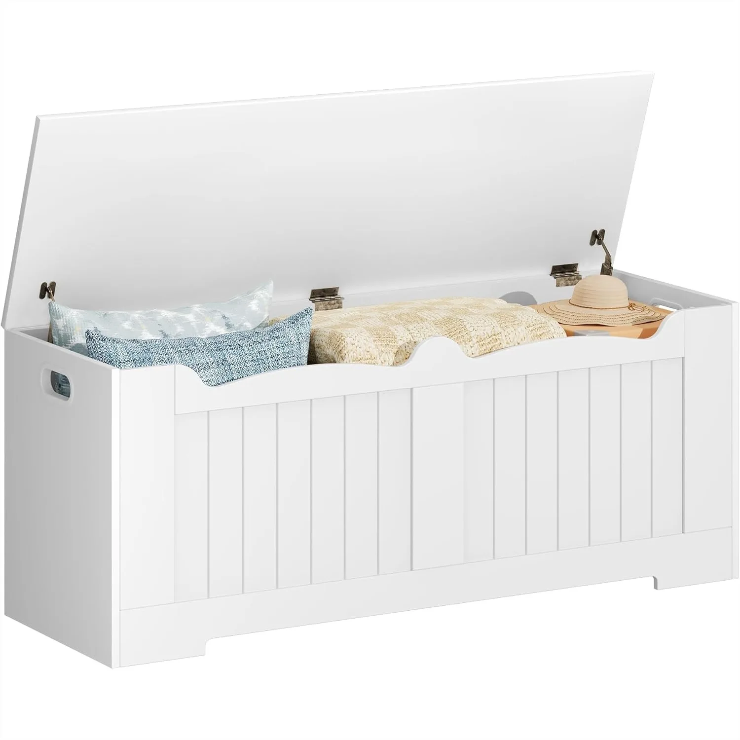 Storage Chest 47.2" Extra Large Storage Bench Trunk with 2 Hinges, Lift-Top Organizer, Shoe Bench for Entryway, Bedroom
Storage Chest 47.2" Extra Large Storage Bench Trunk with 2 Hinges, Lift-Top Organizer, Shoe Bench for Entryway, Bedroom