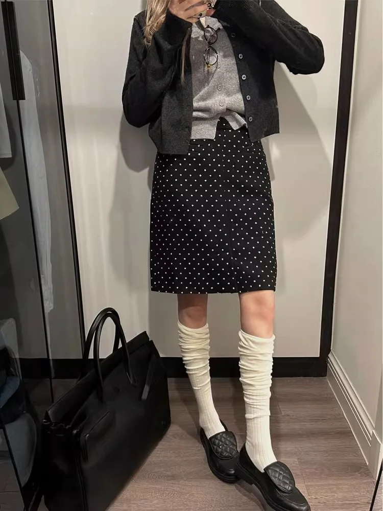 Black Miu Polka Dot Woolen Skirt Women's Small Size Autumn Winter Super Beautiful Bodycon High Waist A-Line Short Skirt
Black Miu Polka Dot Woolen Skirt Women's Small Size Autumn Winter Super Beautiful Bodycon High Waist A-Line Short Skirt