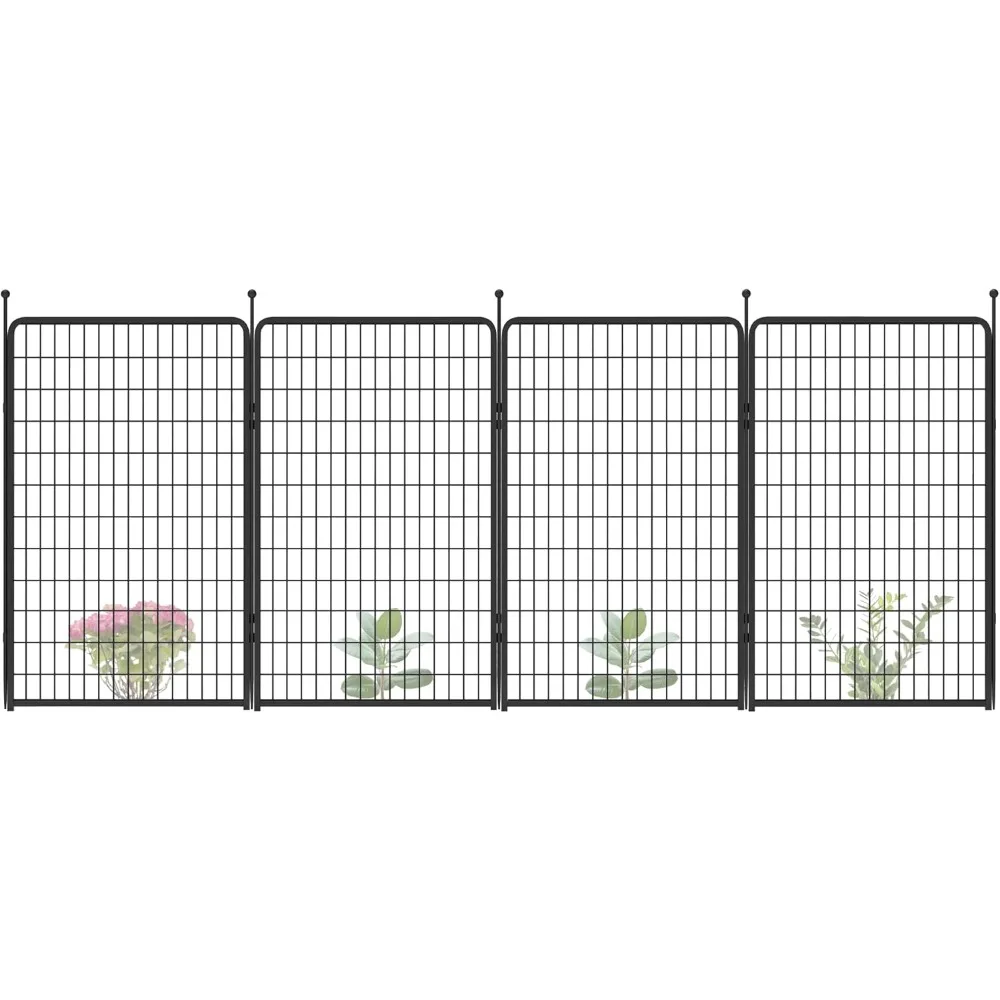 Сверхмощный металлический садовый забор для наружного двора — высота 50 дюймов x 10,4 фута, барьер для животных для собак и кроликов, декоратив
Сверхмощный металлический садовый забор для наружного двора — высота 50 дюймов x 10,4 фута, барьер для животных для собак и кроликов, декоратив