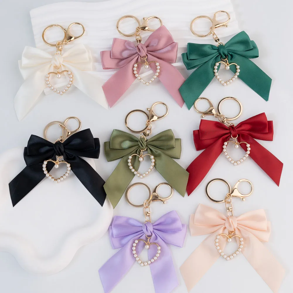 Ribbon Bow Keychain Heart Pearls Hanging Pendant Bowknot Key Chain Keyring Chain Anti-Lost Backpack Charms Bag Decor Gifts Women
Ribbon Bow Keychain Heart Pearls Hanging Pendant Bowknot Key Chain Keyring Chain Anti-Lost Backpack Charms Bag Decor Gifts Women