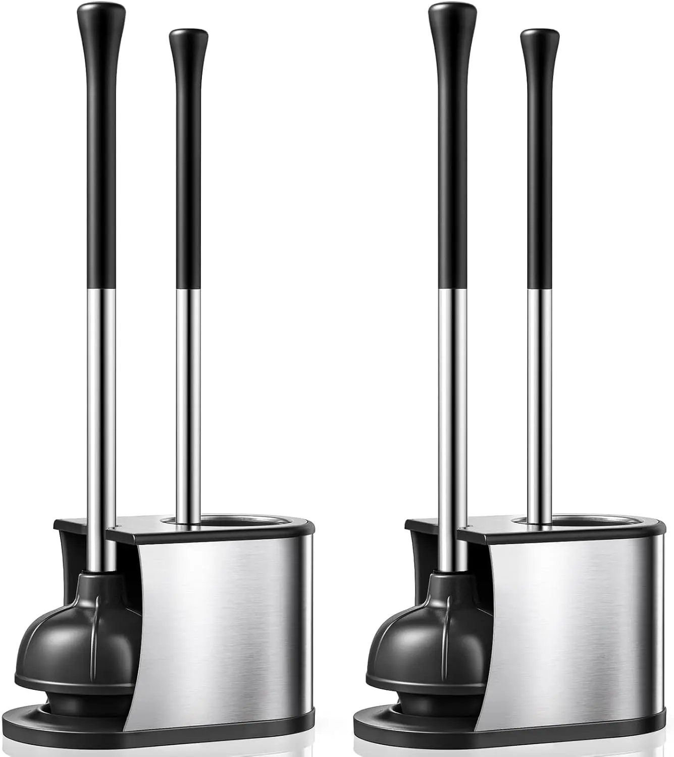 2-in-1 Toilet Plunger and Brush Set, Stainless Steel Rustproof Combo with Curved Bristles, Heavy Duty Unclogging for Bathroom
2-in-1 Toilet Plunger and Brush Set, Stainless Steel Rustproof Combo with Curved Bristles, Heavy Duty Unclogging for Bathroom