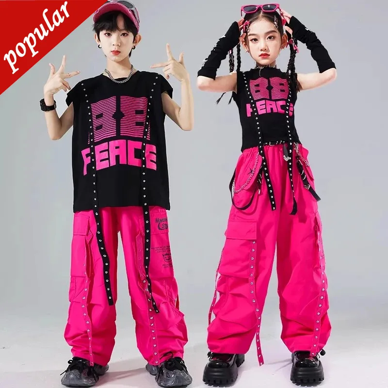 Girls Streetwear Tank Top Skirts Boys Hip Hop Vest T-shirt Cargo Pants Kids Street Dance Shorts Clothes Sets Child Jazz Costumes
Girls Streetwear Tank Top Skirts Boys Hip Hop Vest T-shirt Cargo Pants Kids Street Dance Shorts Clothes Sets Child Jazz Costumes