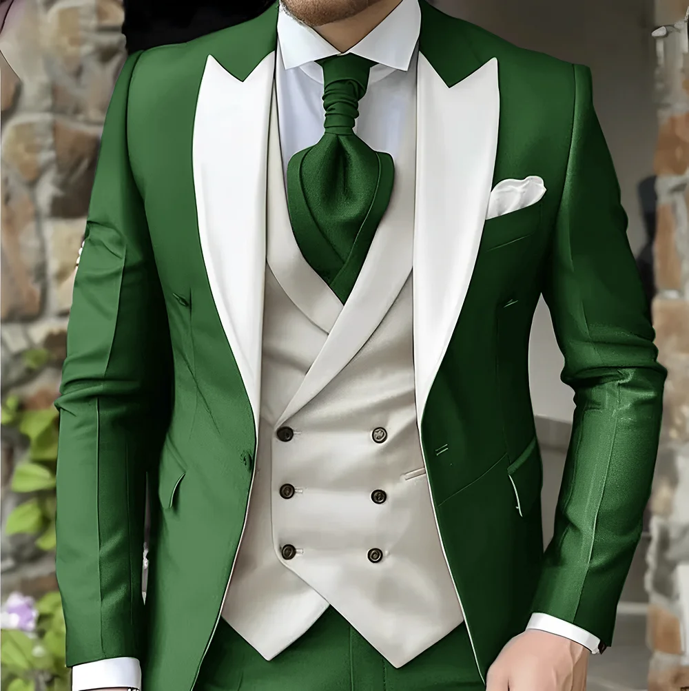 Men's Elegant Peak Lapel Tuxedo 3-Piece Suit With Blazer Vest Formal Men's Suit For Business Prom Business Dinner
Men's Elegant Peak Lapel Tuxedo 3-Piece Suit With Blazer Vest Formal Men's Suit For Business Prom Business Dinner
