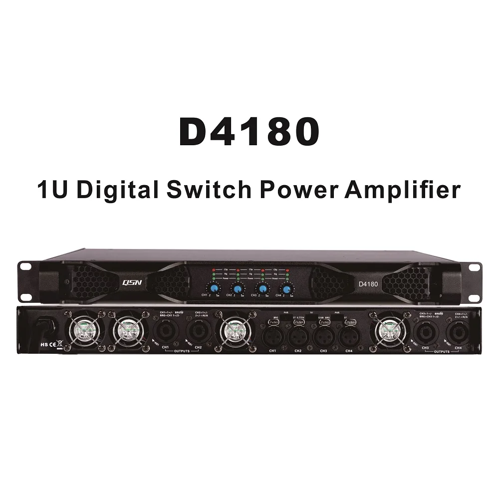Hot Sale Professional Classic D Amplifier D4180 1U Height With 4 Channel
Hot Sale Professional Classic D Amplifier D4180 1U Height With 4 Channel