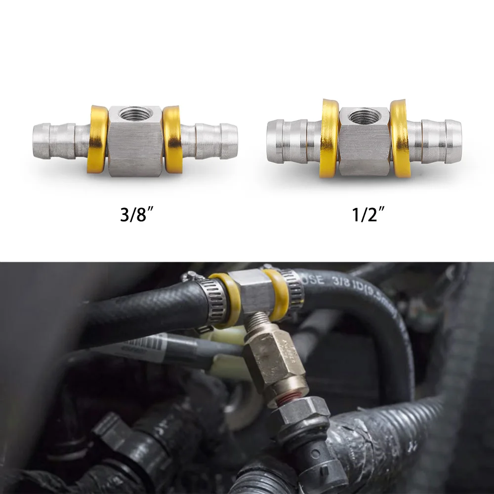 Fuel Pressure T Fitting Adapter Kit 1/2" 3/8" Barbed Push Lock For Fuel Pressure Gauge Sensor
Fuel Pressure T Fitting Adapter Kit 1/2" 3/8" Barbed Push Lock For Fuel Pressure Gauge Sensor
