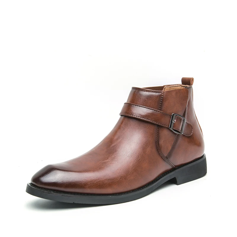 Motorcycle fashion new trend men's block shoes men's leather shoes trend casual rubber sole business shoes
Motorcycle fashion new trend men's block shoes men's leather shoes trend casual rubber sole business shoes