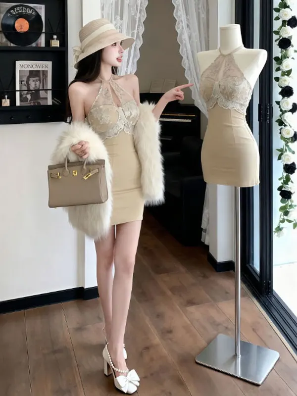 Sexy Lace Splice Slim Fit ort Skirt Dr Hanging Ne Design Breathable Comfortable Cotton Fabric Suitable for Various Occ...
Sexy Lace Splice Slim Fit ort Skirt Dr Hanging Ne Design Breathable Comfortable Cotton Fabric Suitable for Various Occ...