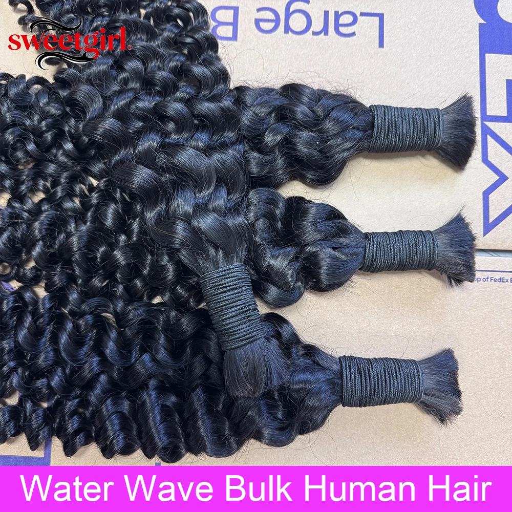Water Wave Bulk Human Hair For Boho Braids Natural Black Curly Wave Human Hair Extensions Brazilian Curly Hair For Braiding
Water Wave Bulk Human Hair For Boho Braids Natural Black Curly Wave Human Hair Extensions Brazilian Curly Hair For Braiding