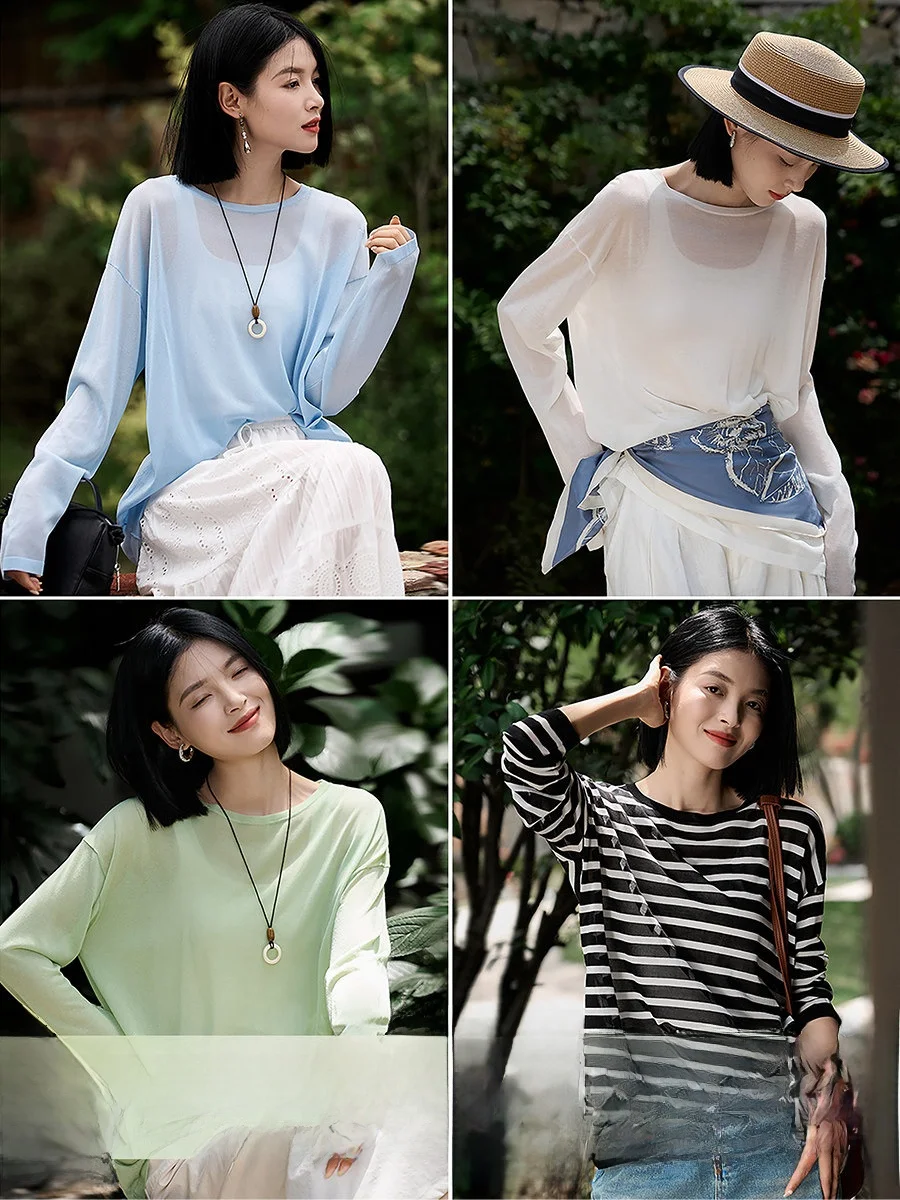 Ultra-Light Acetate Lyocell Knit Top Women's Long Sve Breathable Comfortable Commuting Sle Soft round Ne T-irt
Ultra-Light Acetate Lyocell Knit Top Women's Long Sve Breathable Comfortable Commuting Sle Soft round Ne T-irt