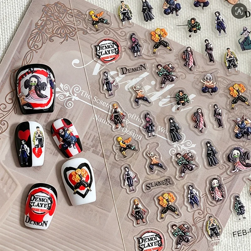 1/5Sheet Cartoon Anime Demon Slayer Nail Art Sticker Notebook Planner Decals One piece 5D Embossed Nail Stickers
1/5Sheet Cartoon Anime Demon Slayer Nail Art Sticker Notebook Planner Decals One piece 5D Embossed Nail Stickers