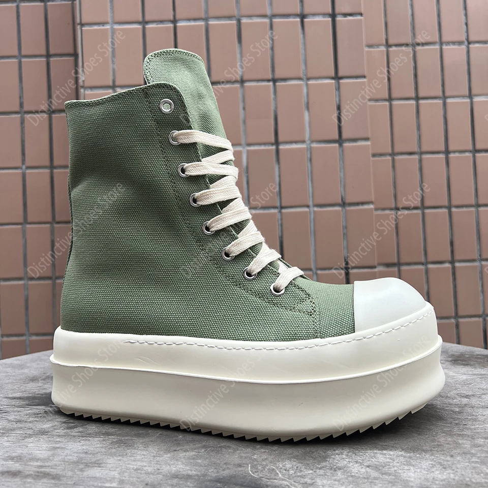Men High-TOP Ro Shoes Casual Women Canvas Lace Up Sneakers Luxury Designer Zipper Shoes Double Bottom Height Increasing Shoes
Men High-TOP Ro Shoes Casual Women Canvas Lace Up Sneakers Luxury Designer Zipper Shoes Double Bottom Height Increasing Shoes