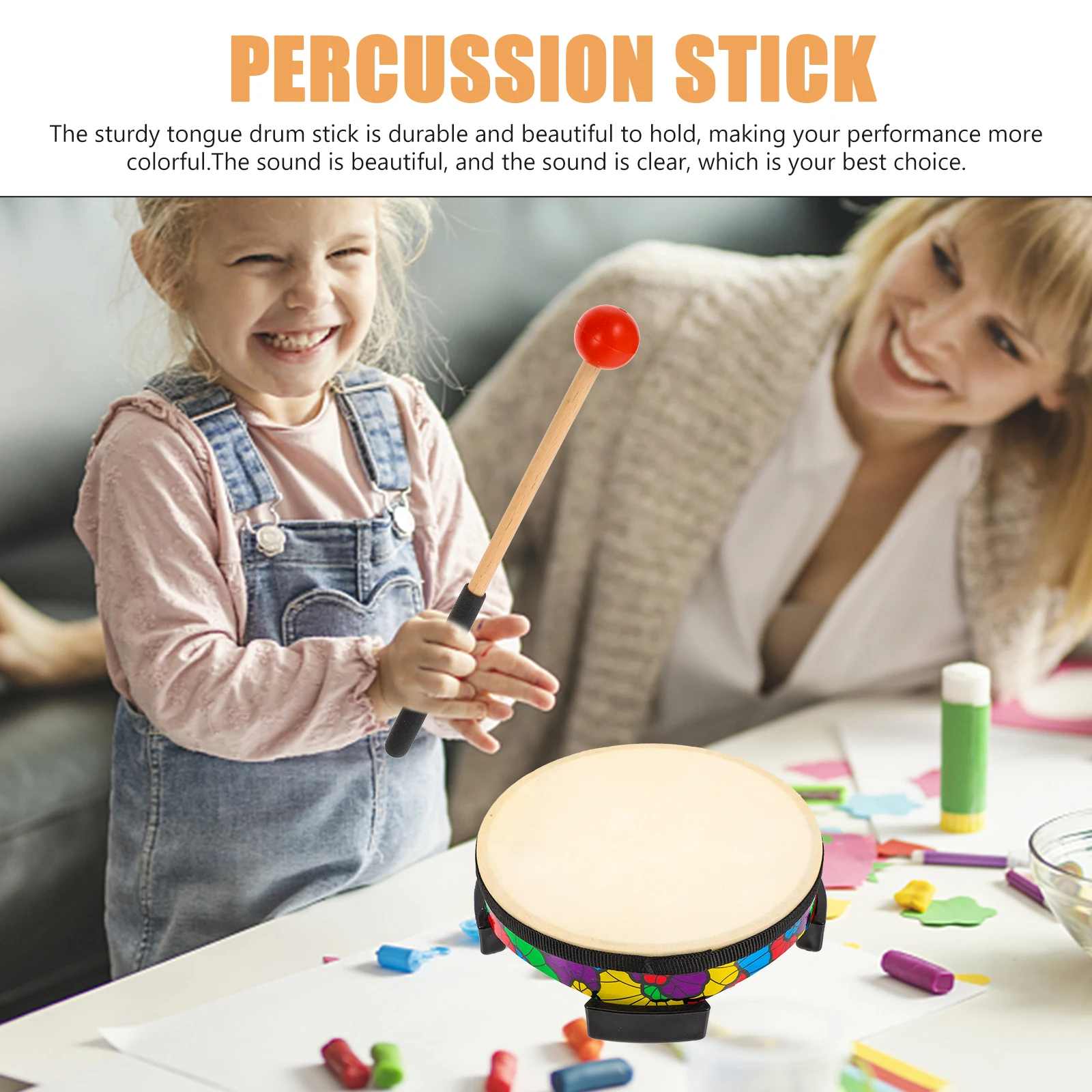 2 Pairs Marimba Mallet Percussion Sticks Tongue Drum Mallets Set Instruments for Adults Rubber Drumstick Child
2 Pairs Marimba Mallet Percussion Sticks Tongue Drum Mallets Set Instruments for Adults Rubber Drumstick Child