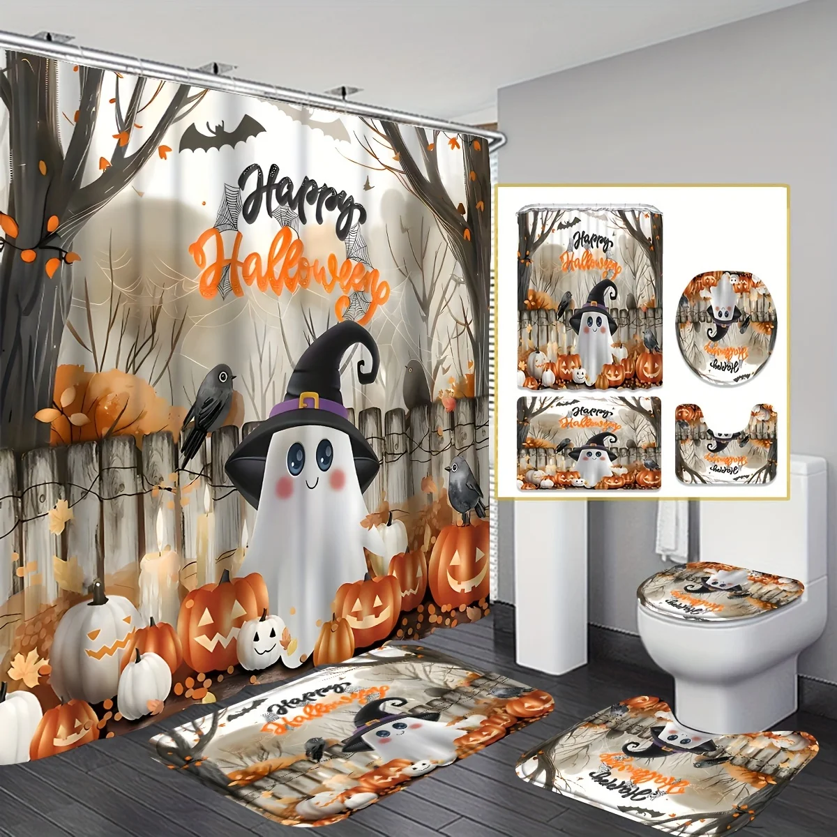 1/4 шт., украшение на Хэллоуин, белый милый призрак, занавеска для душа, декор для ванной комнаты, украшение на Хэллоуин, домашняя занавеска для душа
1/4 шт., украшение на Хэллоуин, белый милый призрак, занавеска для душа, декор для ванной комнаты, украшение на Хэллоуин, домашняя занавеска для душа