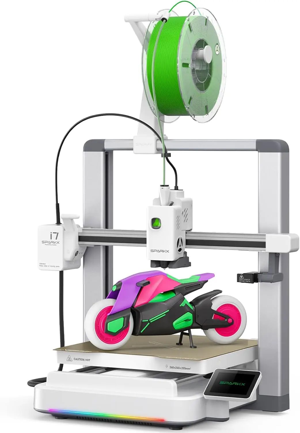 SPARKX i7 3D Printer Multi Color 3D Printing 500mm/s High Speed 95% Pre-Assemble AI Photo 3D Printing RGB Light Smart AI
SPARKX i7 3D Printer Multi Color 3D Printing 500mm/s High Speed 95% Pre-Assemble AI Photo 3D Printing RGB Light Smart AI