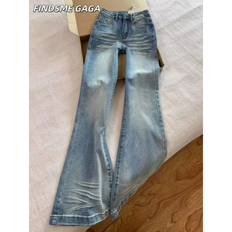 Women's Light Blue Washed Flare Jeans Low Waist Slim Fit Elastic Denim Pants
Women's Light Blue Washed Flare Jeans Low Waist Slim Fit Elastic Denim Pants