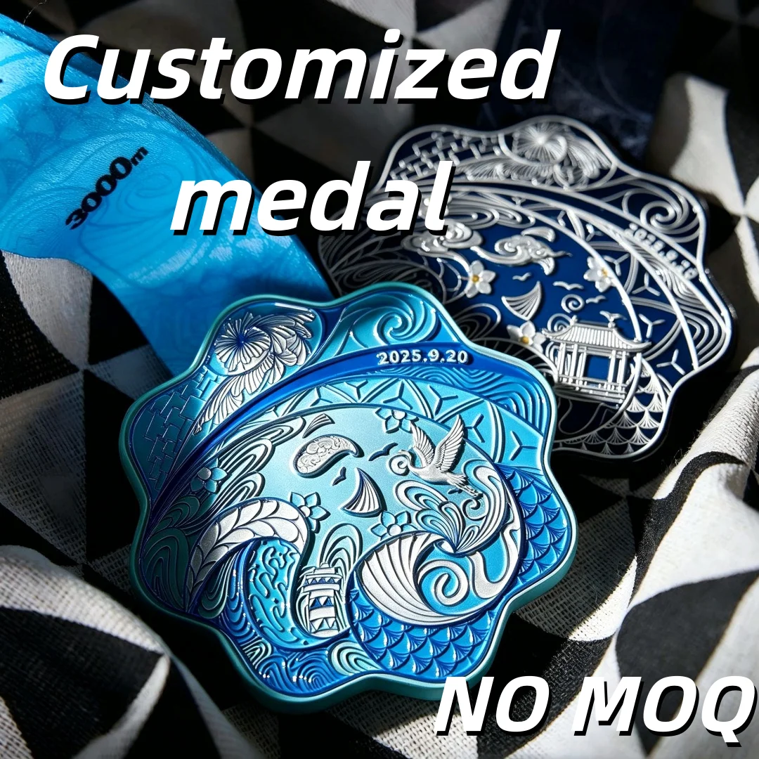 Custom Sports Medal Personalized Logo Metal Award Medal with Ribbon for Running Marathon Competition Souvenir
Custom Sports Medal Personalized Logo Metal Award Medal with Ribbon for Running Marathon Competition Souvenir