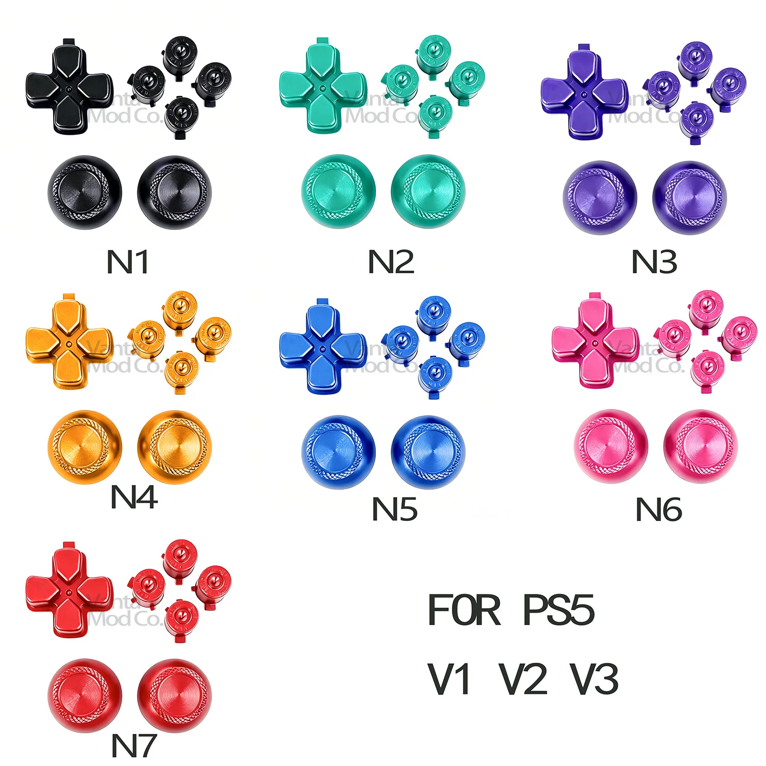5-10setMetal thumbsticks D-pad ABXY buttons action buttons and directional buttons compatible with the PS5 controller
5-10setMetal thumbsticks D-pad ABXY buttons action buttons and directional buttons compatible with the PS5 controller