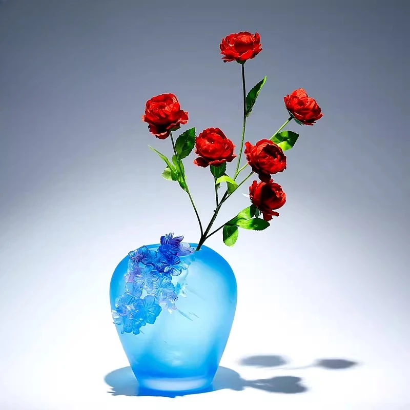 Glazed peach blossom vase ornament, flower arrangement in living room, high-end sense entrance wine cabinet
Glazed peach blossom vase ornament, flower arrangement in living room, high-end sense entrance wine cabinet