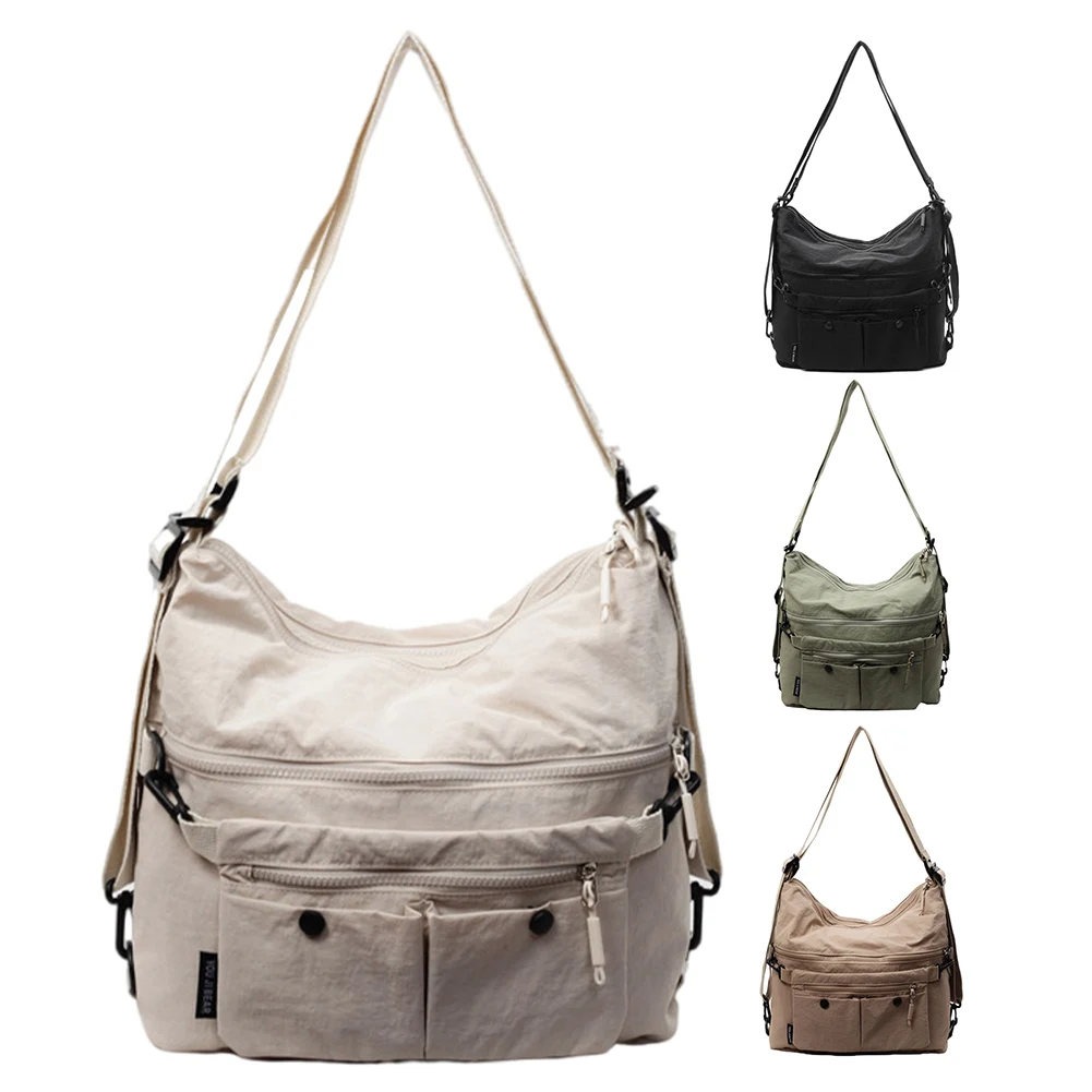 Female Casual Shoulder Bag Large Capacity All-Match Sling Bag Multi Pocket Soft Crossbody Bag Leisure Bag with Matching Clutch
Female Casual Shoulder Bag Large Capacity All-Match Sling Bag Multi Pocket Soft Crossbody Bag Leisure Bag with Matching Clutch