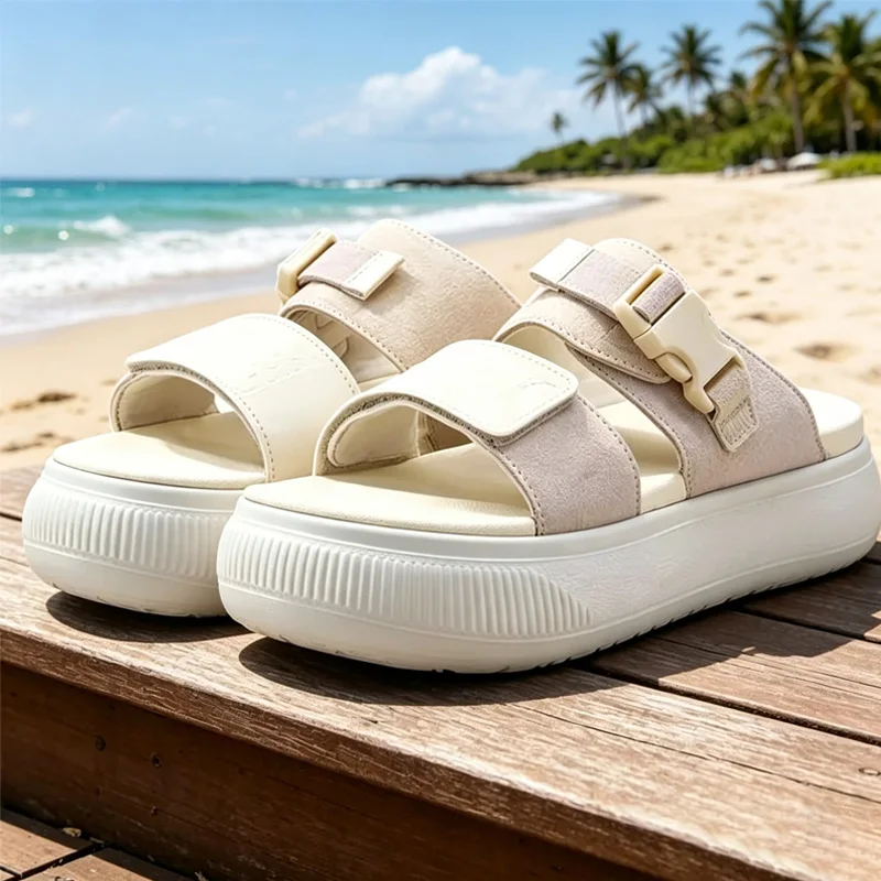 Женские шлепанцы Puma 383380-02, летние повседневные удобные уличные сандалии на плоской подошве
Женские шлепанцы Puma 383380-02, летние повседневные удобные уличные сандалии на плоской подошве