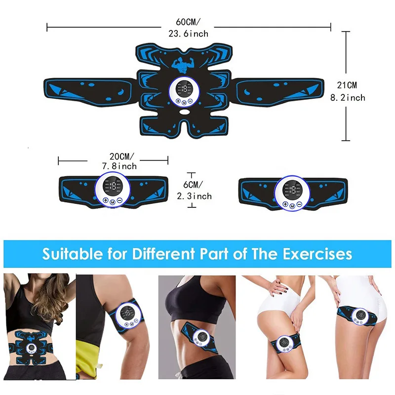 Smart Abdominal Stimulator EMS Belt Muscle Toner - Portable 8-Mode 19-Level Electronic Pulse Trainer for Waist Muscle Training
Smart Abdominal Stimulator EMS Belt Muscle Toner - Portable 8-Mode 19-Level Electronic Pulse Trainer for Waist Muscle Training