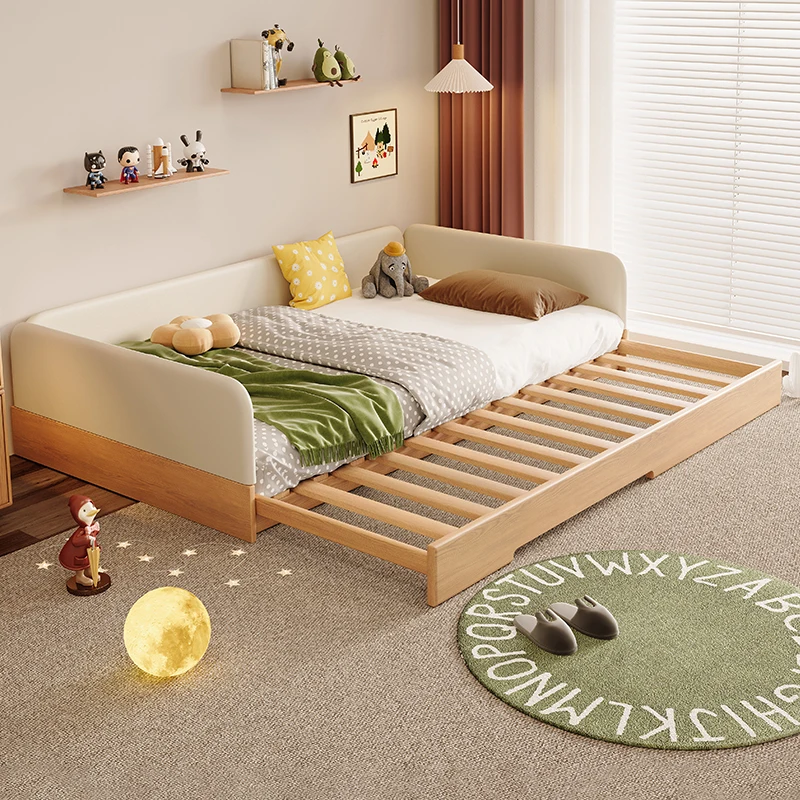 Montessori platform children's bed pulling solid wood baby splicing retractable floor bed
Montessori platform children's bed pulling solid wood baby splicing retractable floor bed