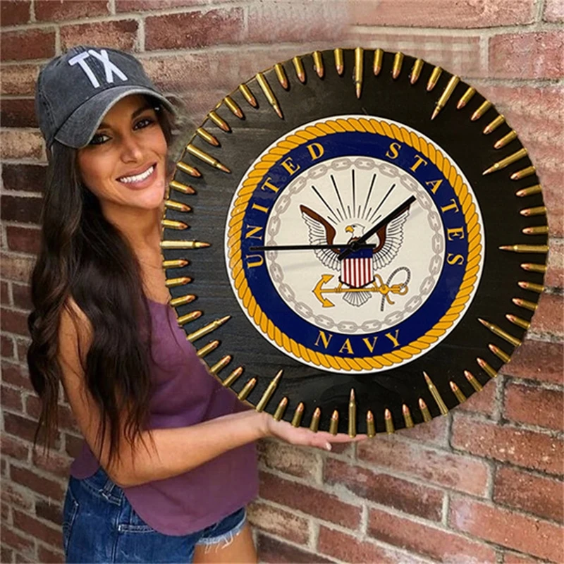 Rustic Antique Militarys Simulation Bullets Wall Clock Home Silent Clock Round Clock Living Room Office Wall Home Decoration
Rustic Antique Militarys Simulation Bullets Wall Clock Home Silent Clock Round Clock Living Room Office Wall Home Decoration