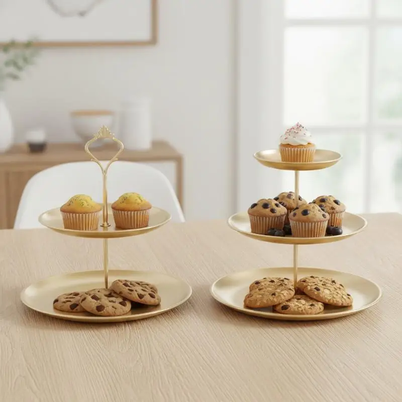Gold Silver 2/3-Tier Cake Stand - Party Dessert Display Tower for Holiday Gathering Elegant Serving Cupcake Stand Decor
Gold Silver 2/3-Tier Cake Stand - Party Dessert Display Tower for Holiday Gathering Elegant Serving Cupcake Stand Decor