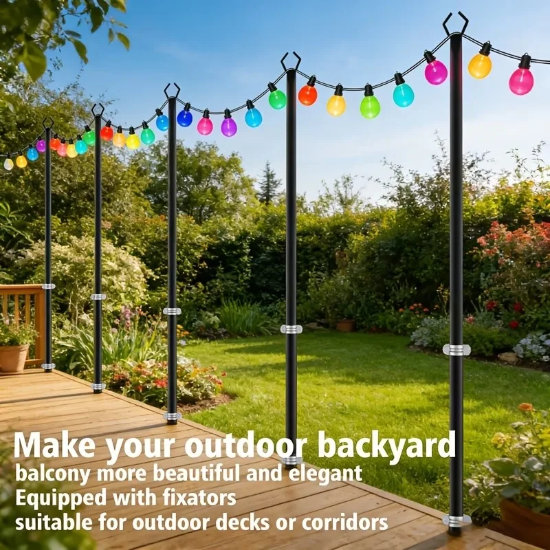 1/2/4Set 10ft Metal Pole with Fork for Outdoor String Lights Pole Perfect for Gardens Patios Weddings, Backyards Decks & Parties
1/2/4Set 10ft Metal Pole with Fork for Outdoor String Lights Pole Perfect for Gardens Patios Weddings, Backyards Decks & Parties