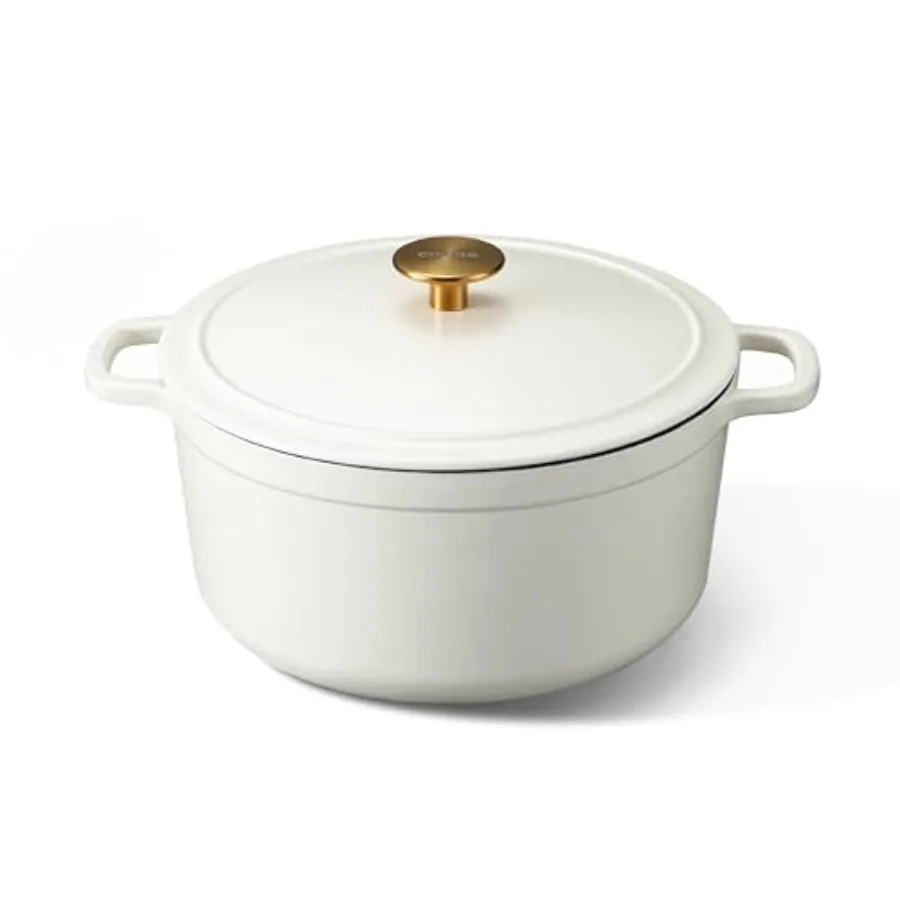 5QT Enameled Cast Iron Dutch Oven Pot with Lid, Heavy-Duty Dutch Oven for Sourdough Bread Baking, Braising, Stews, Roasting, He
5QT Enameled Cast Iron Dutch Oven Pot with Lid, Heavy-Duty Dutch Oven for Sourdough Bread Baking, Braising, Stews, Roasting, He