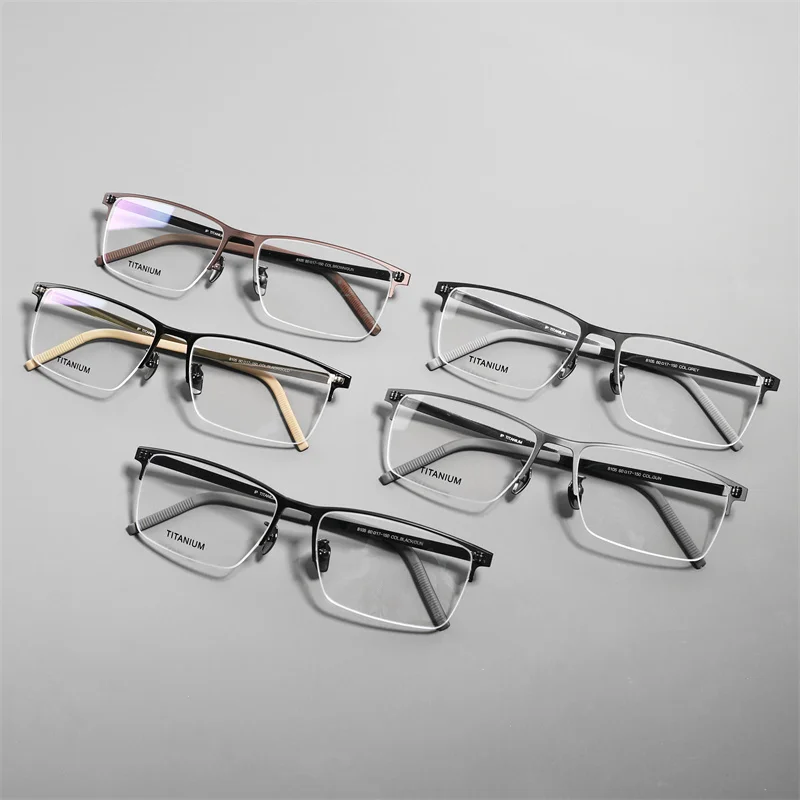 Oversized 148MM Square Half Frame Eyeglasses Pure Titanium Men Business Ultralight Glasses Frame Eyewear Male Big Face Spectacle
Oversized 148MM Square Half Frame Eyeglasses Pure Titanium Men Business Ultralight Glasses Frame Eyewear Male Big Face Spectacle