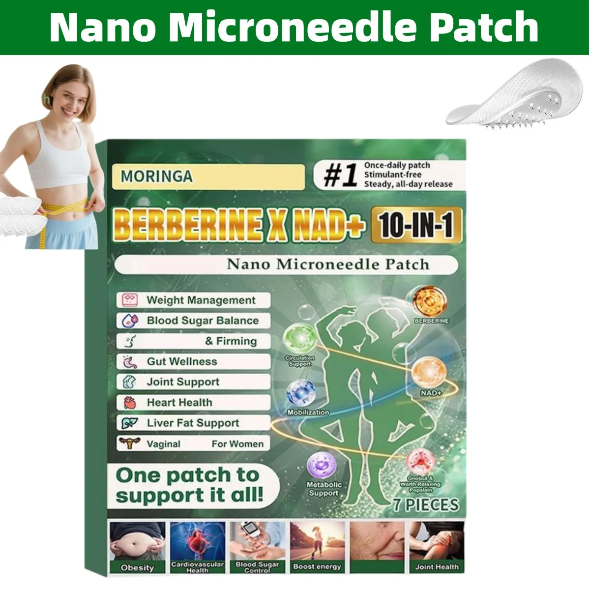 70Pcs Advanced Skin Care Patch,Nano Microneedle Slimming Aid Patch,Green & Safe Non-Invasive Wellness Weight Management Sticker
70Pcs Advanced Skin Care Patch,Nano Microneedle Slimming Aid Patch,Green & Safe Non-Invasive Wellness Weight Management Sticker