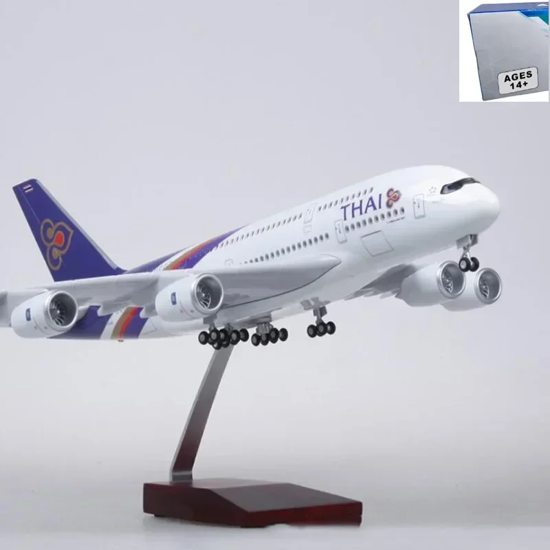 2024 New 1/160 Scale 50.5CM Airplane A-380 A380 Thailand THAI Airline Model W Light and Wheel Diecast Resin Plane For Collection
2024 New 1/160 Scale 50.5CM Airplane A-380 A380 Thailand THAI Airline Model W Light and Wheel Diecast Resin Plane For Collection