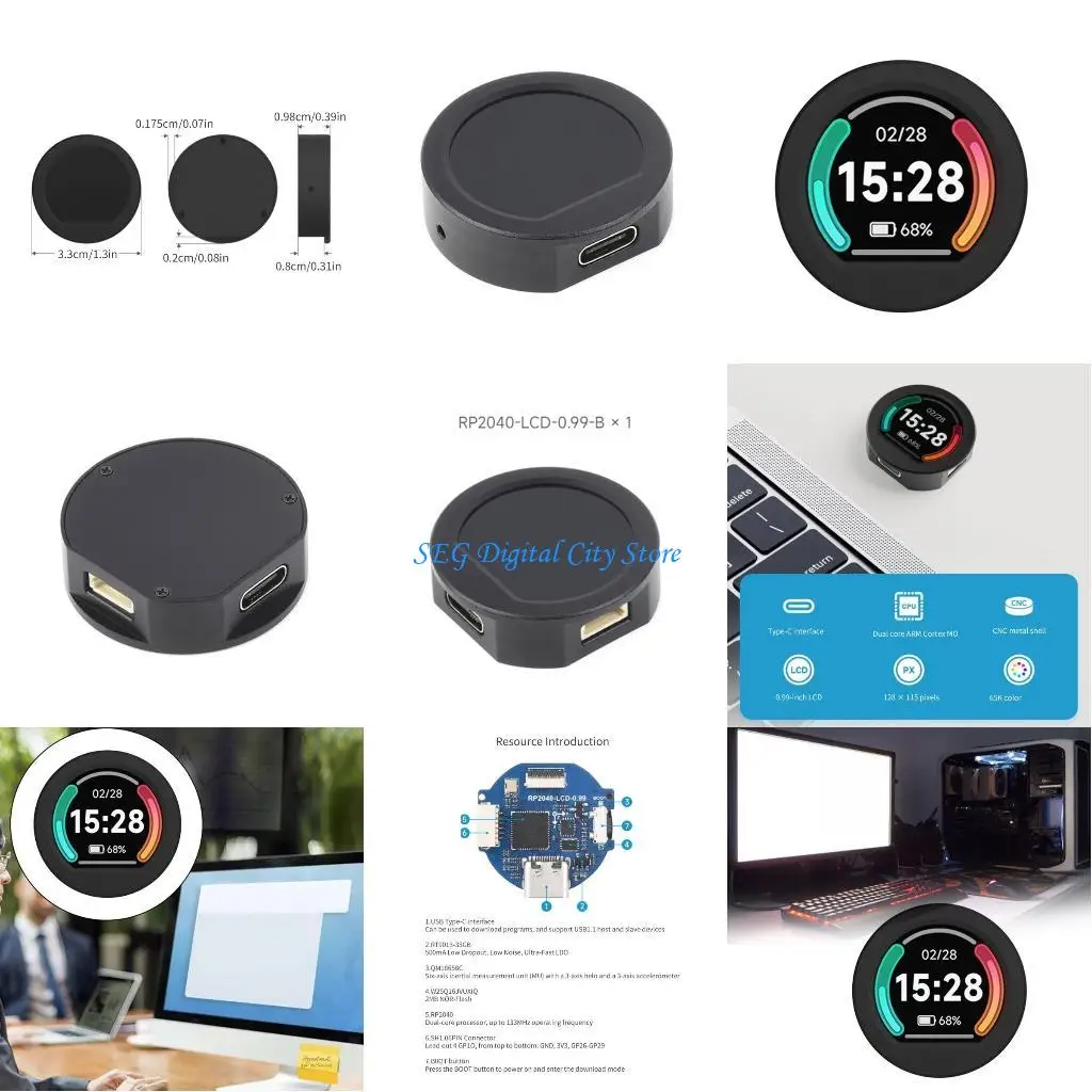 U75B for RPi 0.99inch Round LCD Display Screen Development Board RP2040 Microcontroller Board
U75B for RPi 0.99inch Round LCD Display Screen Development Board RP2040 Microcontroller Board