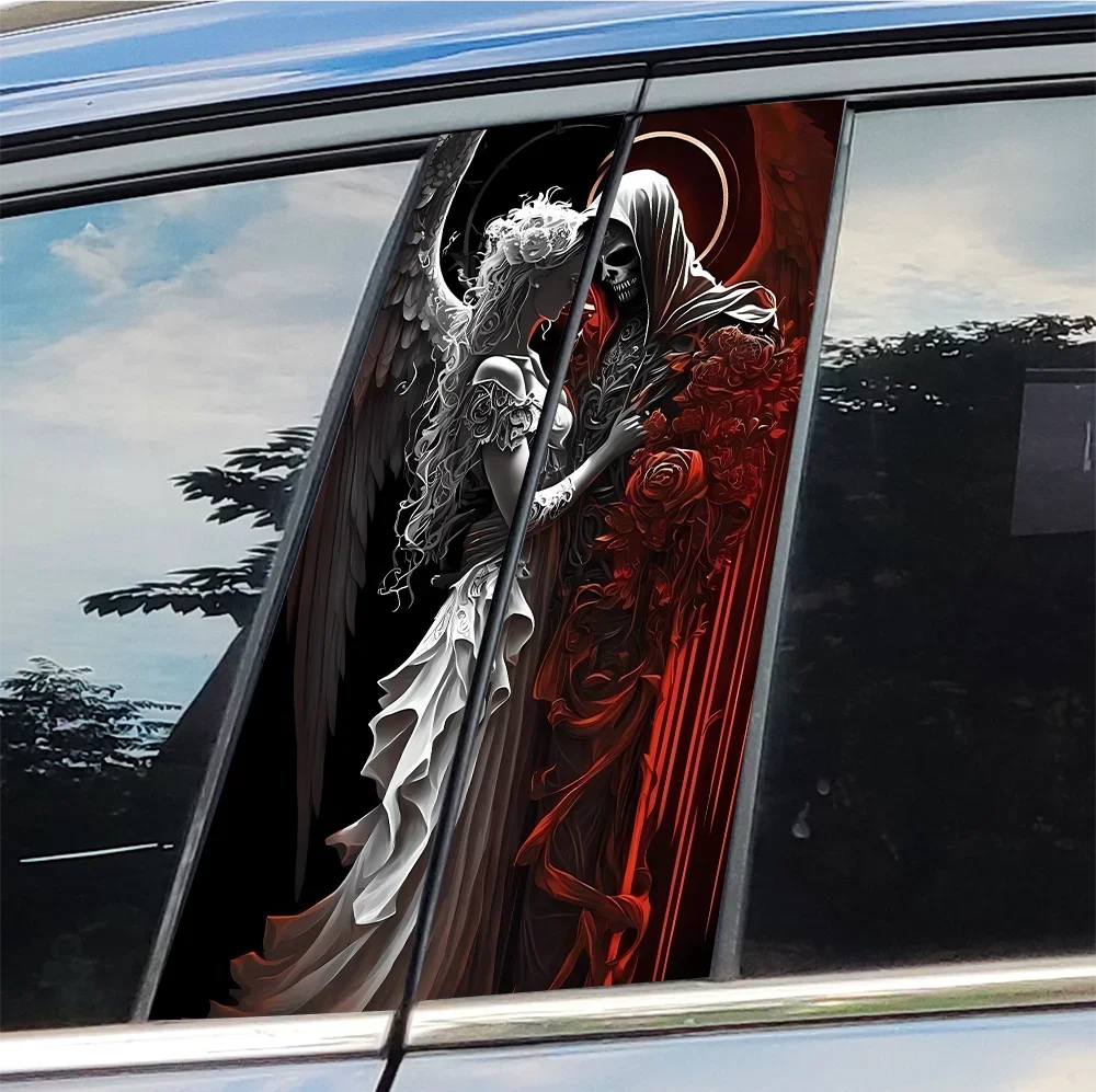 Skull Skeleton Couple Car Stickers Auto B Pillar Waterproof Decoration Cover Scratches Sunscreen Car Doors Pillar Vinyl Decals
Skull Skeleton Couple Car Stickers Auto B Pillar Waterproof Decoration Cover Scratches Sunscreen Car Doors Pillar Vinyl Decals