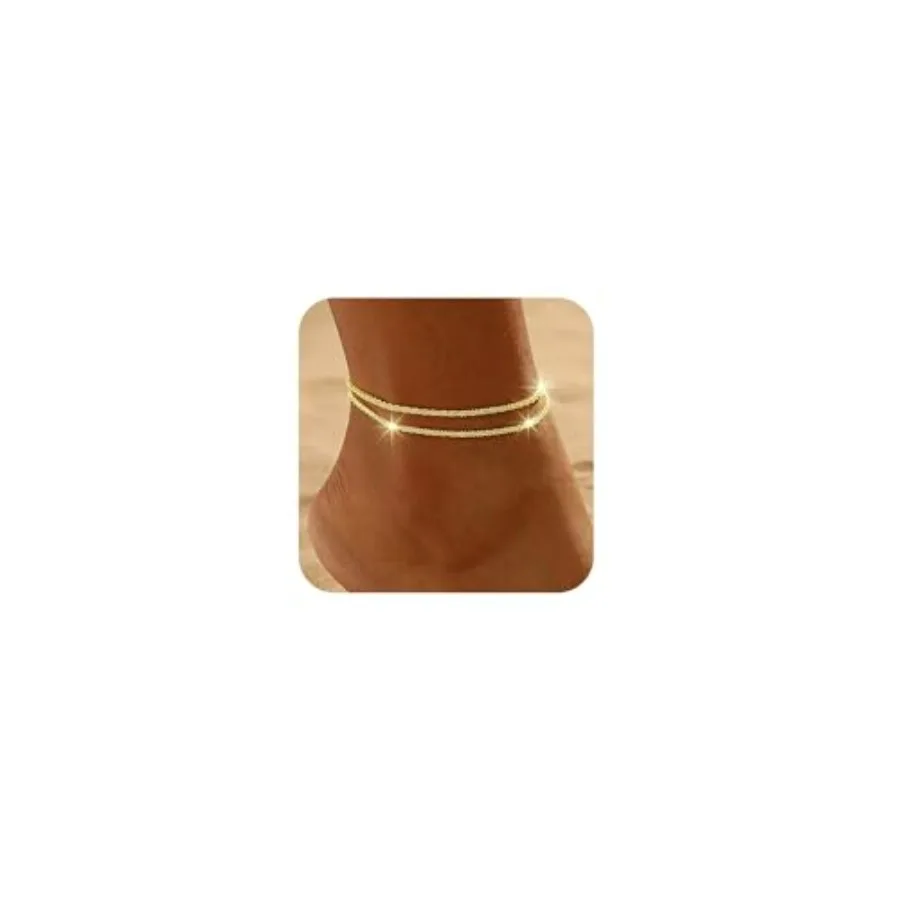 Amicon Gold Anklets for Women Waterproof 14k Plated Gold Layered Ankle Bracelets for Women Trendy Cute Simple Anklets Beach sum
Amicon Gold Anklets for Women Waterproof 14k Plated Gold Layered Ankle Bracelets for Women Trendy Cute Simple Anklets Beach sum